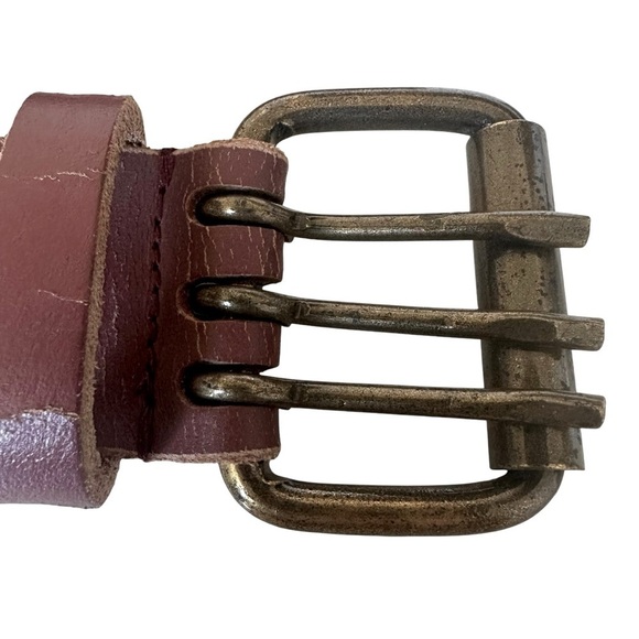 FREE PEOPLE WE THE FREE TRIPLE THREAT LEATHER BELT COWBOY SIZE S/M main image 5
